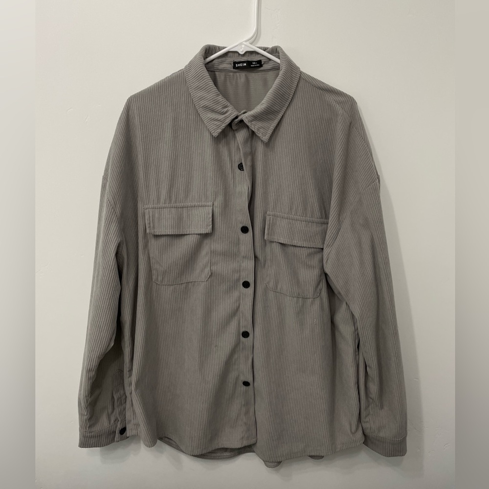Gray corduroy button up - Picture 2 of 4